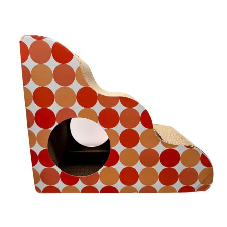 Wavy triangle cat scratching board