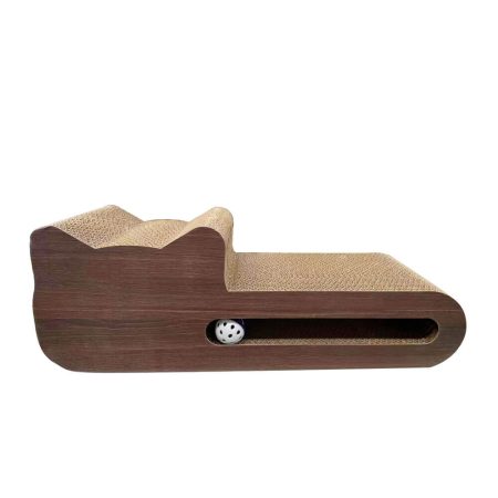 Cat Scratching Board With Cat Couch Look and Toy Ball