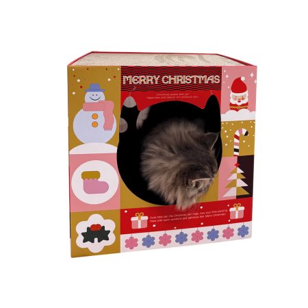 Christmas Box Shaped Cat Scratching Board